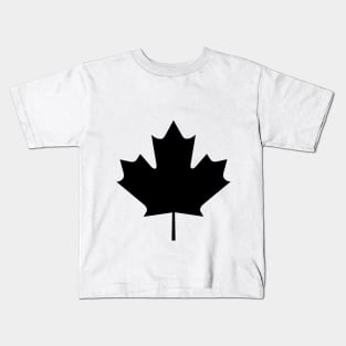 Image: Canada maple leaf (black) Kids T-Shirt